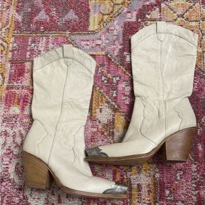 Free People Brayden tall leather cowgirl boots